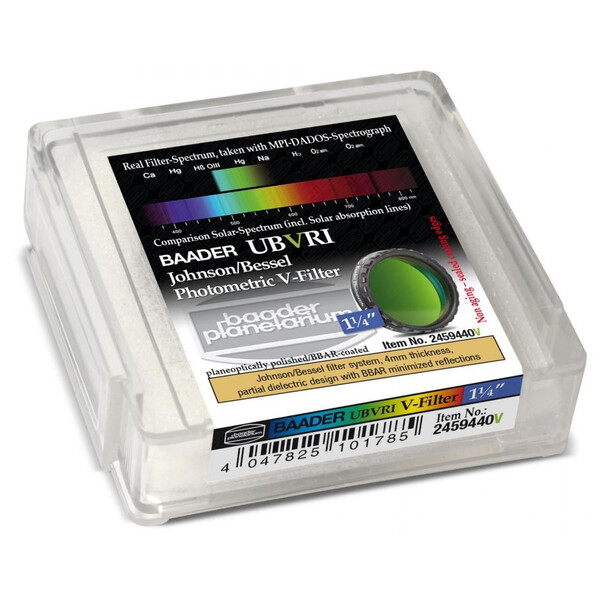 Baader Filtre UBVRI Photometric Johnson/Bessel V-Filter (4mm)