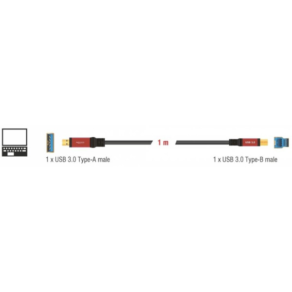 PegasusAstro Cablu USB Premium 1x USB3.0 Type-B 1m