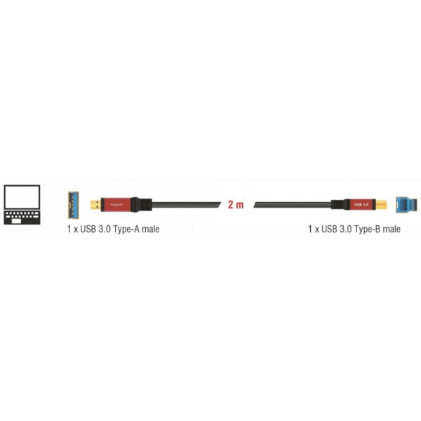 PegasusAstro Cablu USB Premium 1x USB3.0 Type-B 2m
