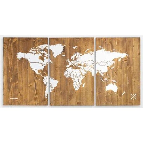 Miss Wood Harta lumii Woody Map Wooden 120x60