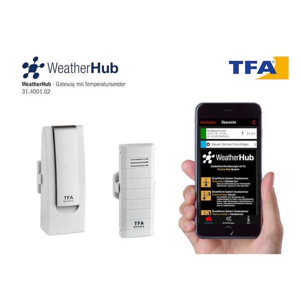 TFA Statie meteo Starter-Set mit Temperatursender WEATHERHUB