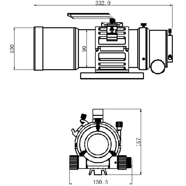 TS Optics Refractor apochromat AP 76/342 EDPH Flatfield OTA