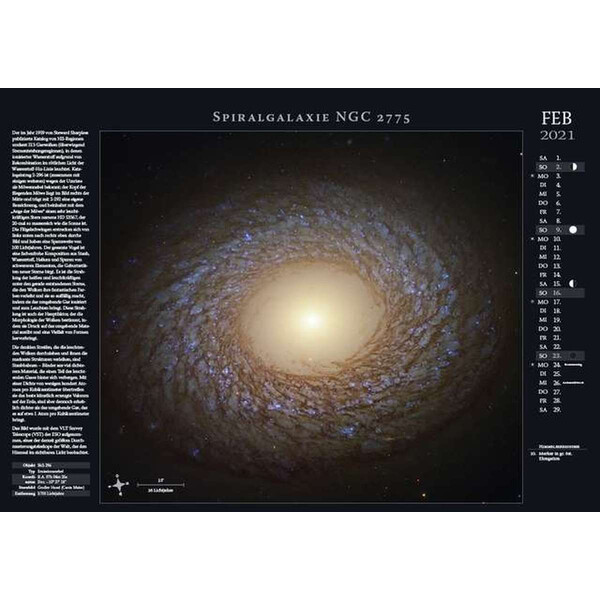 Astronomie-Verlag Calendar Weltraum-Kalender 2021