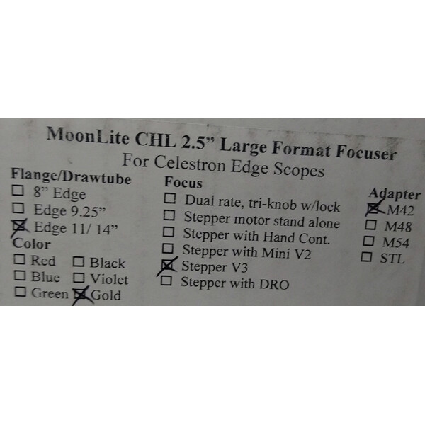 MoonLite CHL 2.5" Crayford focuser pentru C11/14 Edge HD