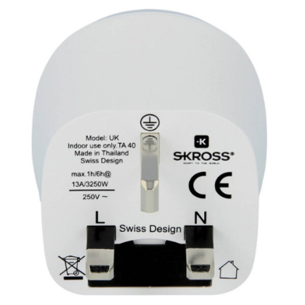 Skross Adaptor de călătorie de la Europe la Marea Britanie