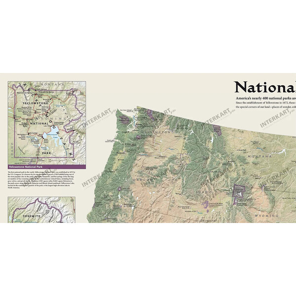 National Geographic Harta US National Parks (106 x 76 cm)