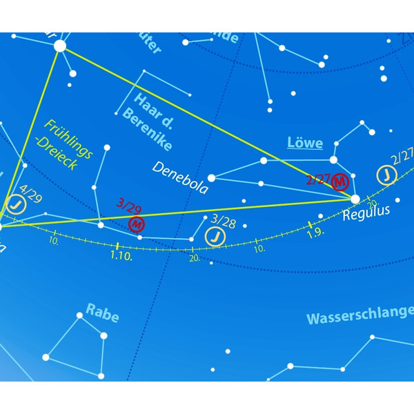 Oculum Verlag Harta cerului Drehbare Himmelskarte Sterne und Planeten 30cm