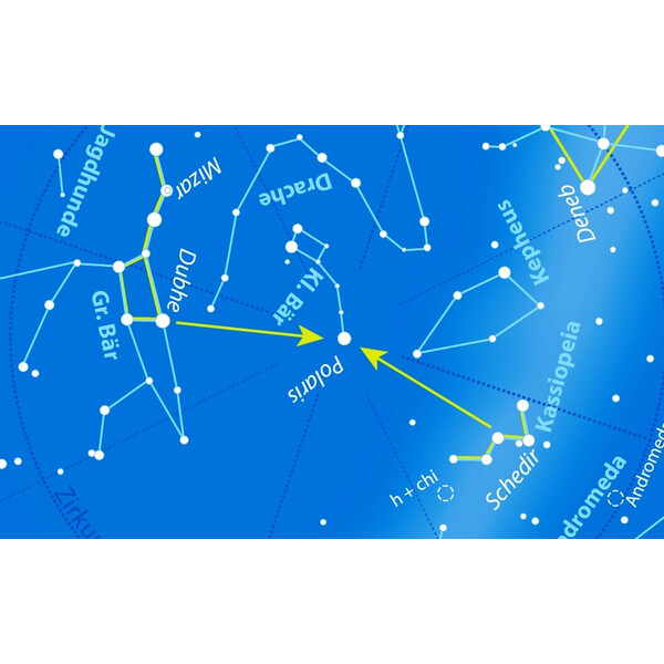 Oculum Verlag Harta cerului Drehbare Himmelskarte Sterne und Planeten 30cm