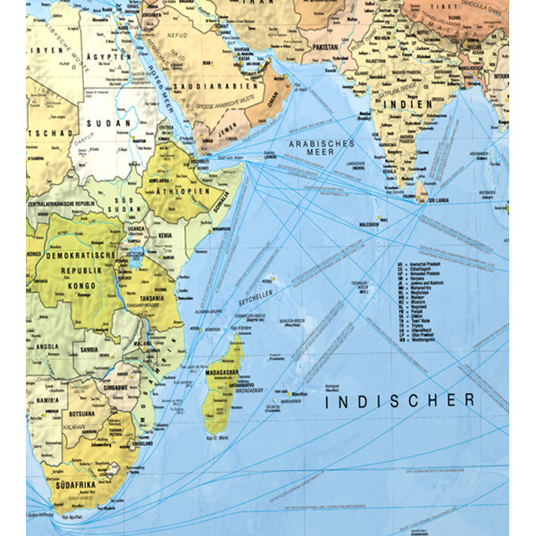 Bacher Verlag Harta lumii Reiseweltkarte (138x98)