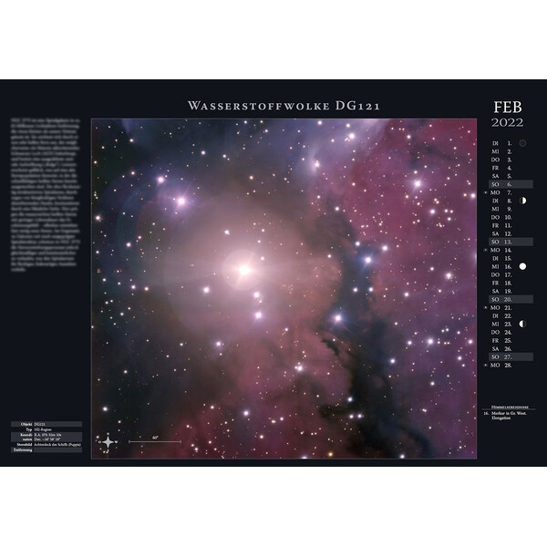 Astronomie-Verlag Calendar Weltraum-Kalender 2022