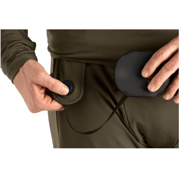 Härkila Pantaloni cu încălzire , verde salcie/negru, mărimea XL