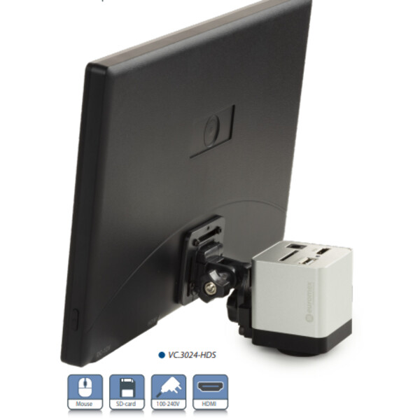 Euromex Camera HD-Mini cu ecran, VC.3024-HDS, color, CMOS, 1/2.8, 2MP, HDMI