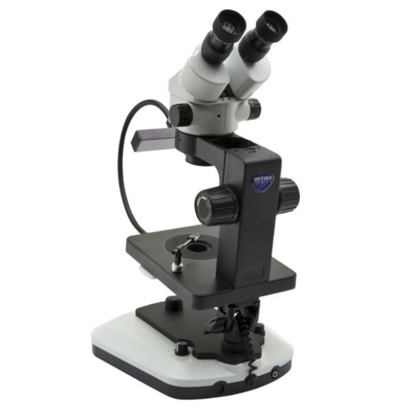 Optika microscopul stereoscopic zoom OPTIGEM-10, bino, BF, DF, Greenough, l.d. 100mm, 10x/21mm, 0.7x-4.5x