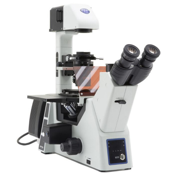 Optika Microscop inversat IM-5FLD, FL, trino, invers, 10x24mm, AL/DL, obiective LED 5W, 8W w.o.