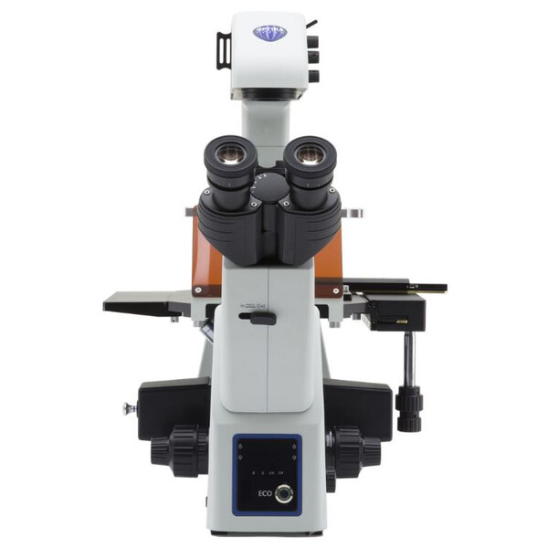 Optika Microscop inversat IM-5FLD, FL, trino, invers, 10x24mm, AL/DL, obiective LED 5W, 8W w.o.