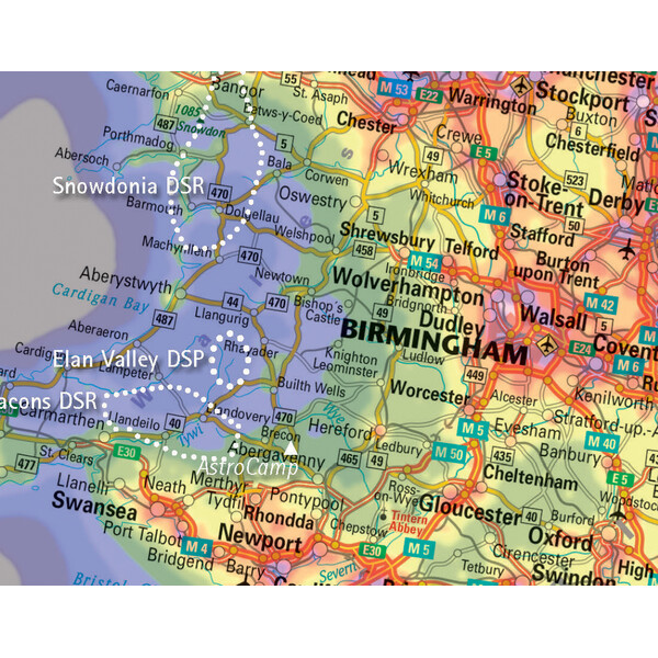 Oculum Verlag Hartă continentală Sky Quality Map Europe