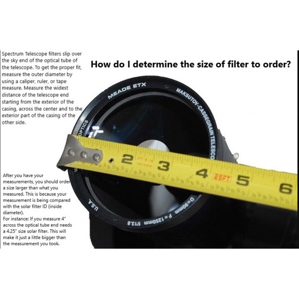 Spectrum Telescope Filtre Glass Solar 82mm