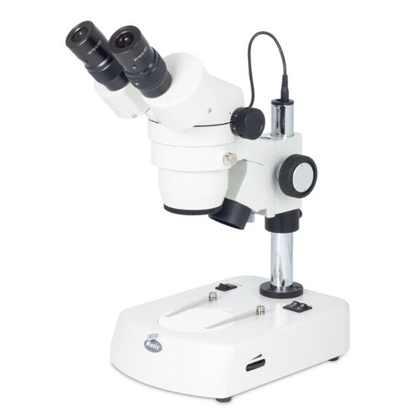 Motic microscopul stereoscopic zoom SMZ140-N2LED, bino, 10x/20, Al/Dl, 3W LED