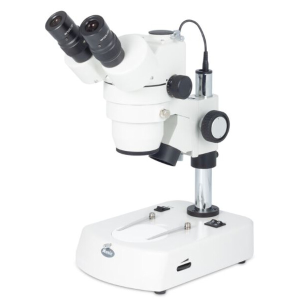 Motic microscopul stereoscopic zoom SMZ143-N2LED, trino, 10x/20, Al/Dl, LED 3W