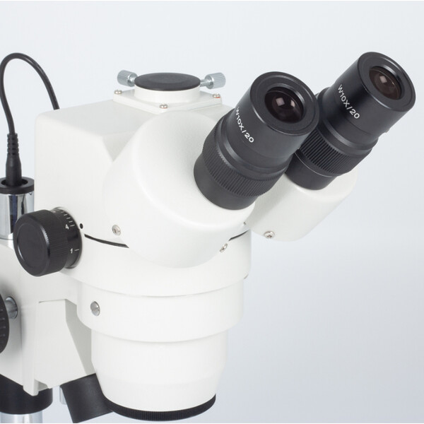 Motic microscopul stereoscopic zoom SMZ143-N2LED, trino, 10x/20, Al/Dl, 3W LED