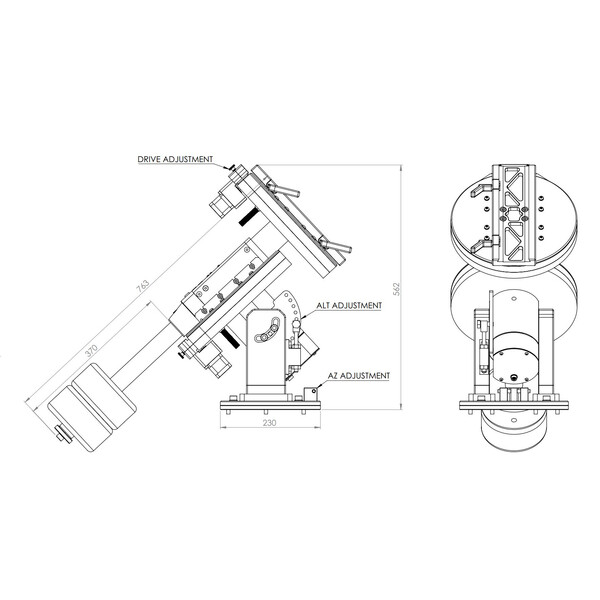 JTW Montura Trident Base Direct Friction Drive P75