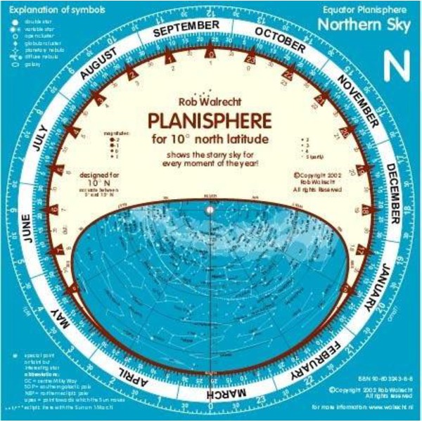 TS Optics Harta cerului Planisferă dublă