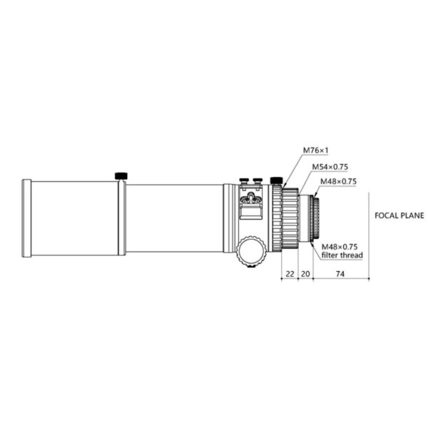 OPT Refractor apochromat Radian AP 75/405 Petzval OTA