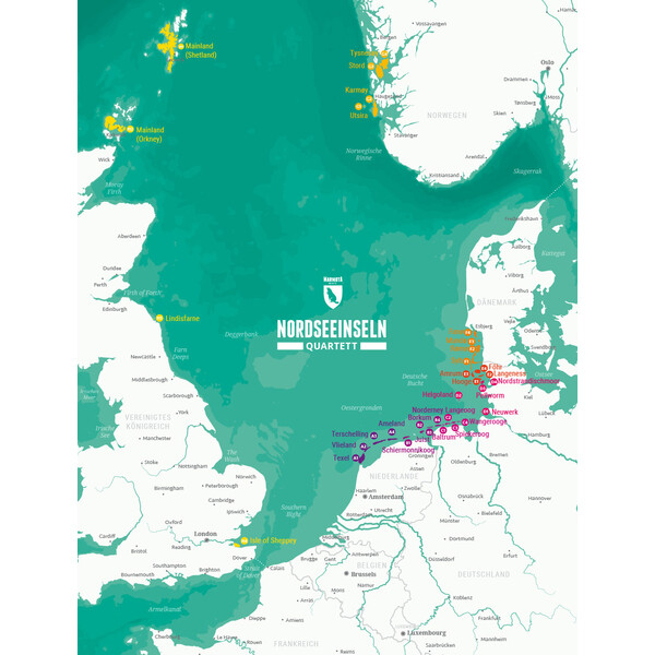 Marmota Maps Cvartetul de insule din Marea Nordului