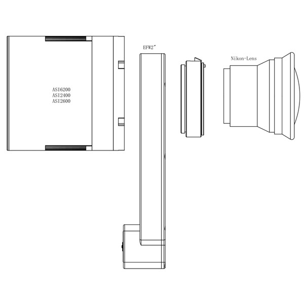 ZWO Adaptoare obiective DSLR Nikon / EFW2