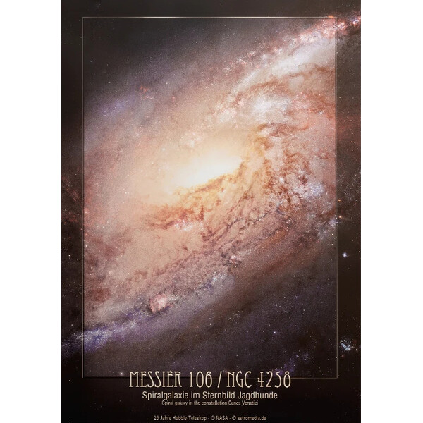 AstroMedia Poster Galaxie spirală Messier 106