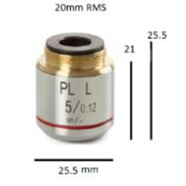 Euromex obiectiv Objektiv BS.8105, Plan PL 5x/0.12, w.d. 26.1 mm, infinity (bScope)