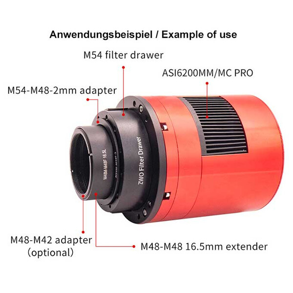 ZWO Suport pentru filtre cu sertar pentru filtre de 2"