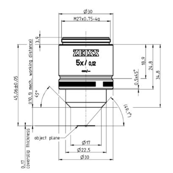 ZEISS obiectiv A-Plan 5x/0.12 M27