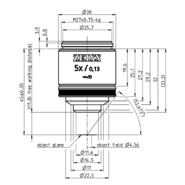 ZEISS Obiectiv EC Epiplan 5x/0.13 M27