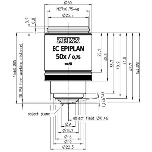 ZEISS Obiectiv EC Epiplan 50x/0.75 M27