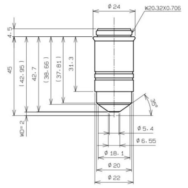 Evident Olympus obiectiv LUMPLFLN60XW/1.0, w.d.2 mm