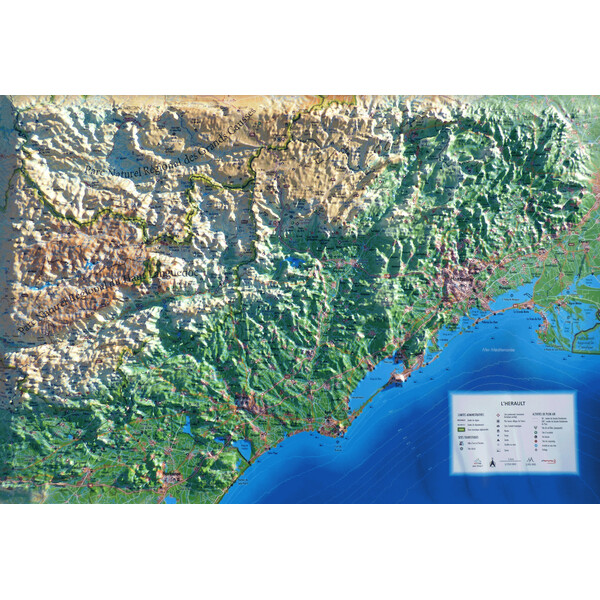 3Dmap Harta regionala L'Hérault