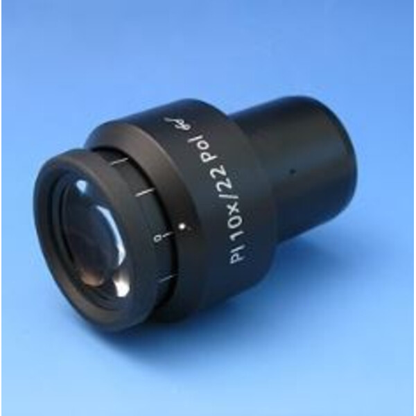 ZEISS Ocular PL 10x/22 Br. foc. POL, placă cu reticul