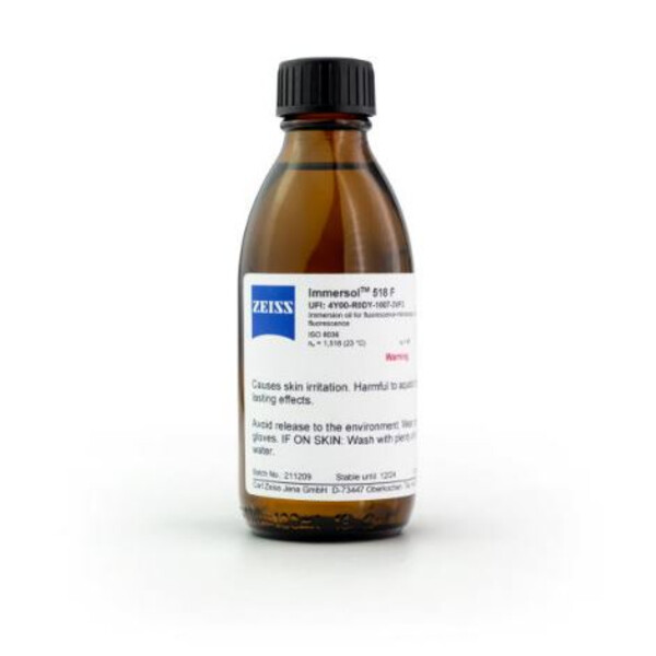 ZEISS Ulei de imersie în ulei Immersol 518 F fără fluorescență, flacon 100 ml