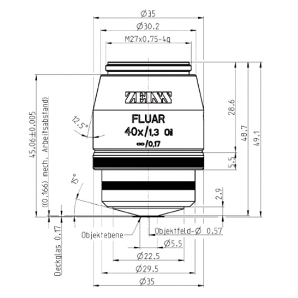 ZEISS obiectiv Objektiv Fluar 40x/1,30 Oil incl., wd=0,16mm