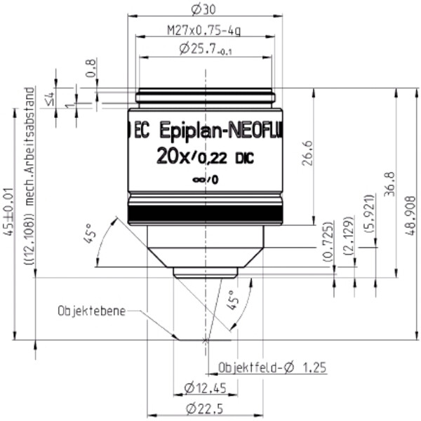 ZEISS obiectiv Objektiv LD EC Epiplan-Neofluar 20x/0,22 DIC wd=12,1mm