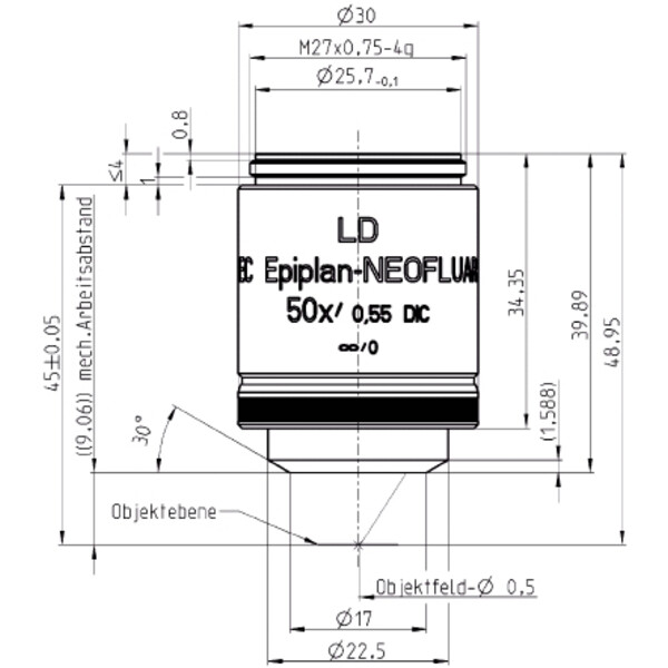 ZEISS obiectiv Objektiv LD EC Epiplan-Neofluar 50x/0,55 DIC wd=9,1mm