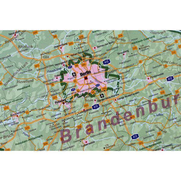 GeoMetro Harta Deutschland physisch (100 x 140 cm)