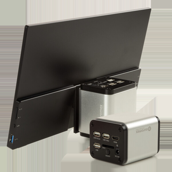Euromex Camera VC.3039-HDS, color, 1/2.8", 1.45 µm, 60/30 fps, 8 MP, HDMI/USB, ecran HD de 13 inch