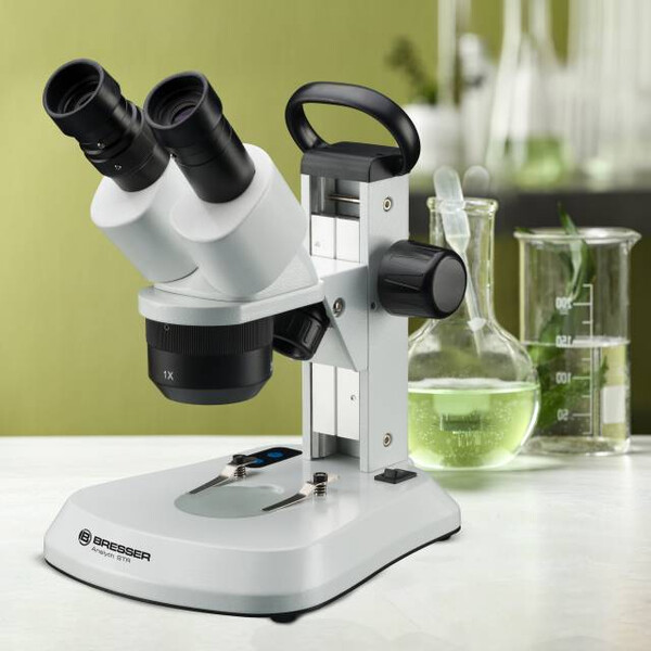 Bresser Microscopul stereoscopic Analyth STR 10x-40x bino; Greenough; 50mm; 10x/20; 10-40x; LED, cameră, 2MP