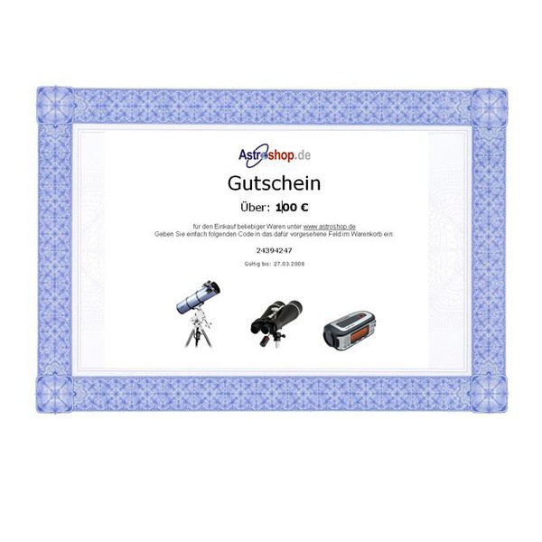 Astroshop Gutschein in Höhe von 100 Euro