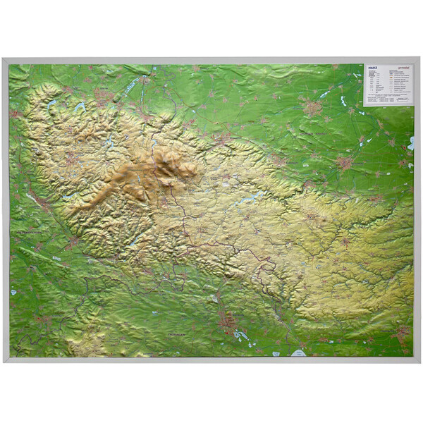 Georelief Harta Harz 3D în relief (77 x 57 cm)