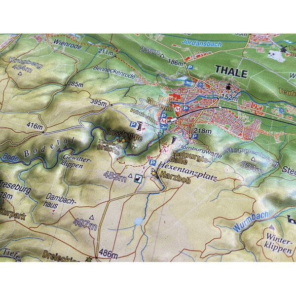 Georelief Harta regionala Harz 3D Reliefkarte (77 x 57 cm)