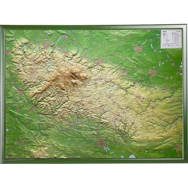 Georelief Harta Harz 3D în relief (77 x 57 cm)