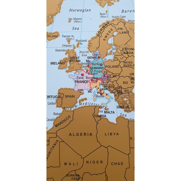 Stiefel Harta lumii Scratchmap (95 x 66 cm)